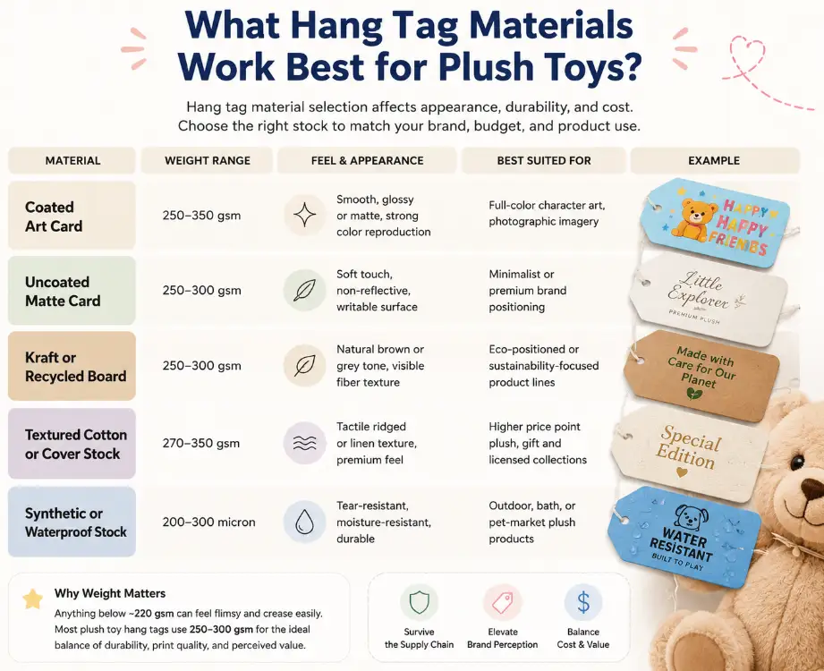What Hang Tag Materials Work Best for Plush Toys